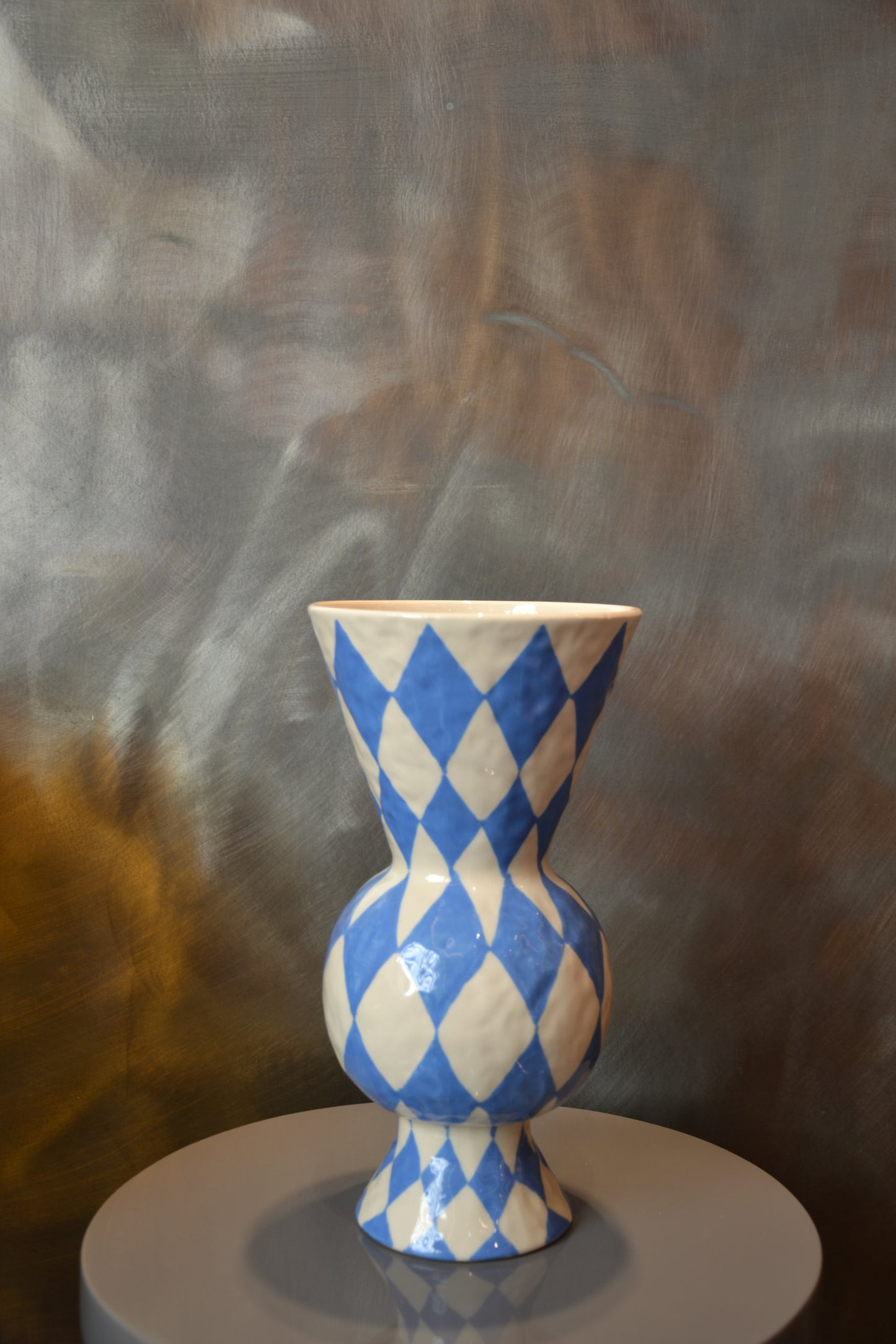&Klevering - Vase rhombique bleu