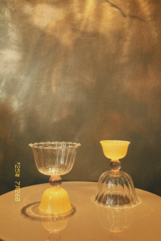 &Klevering - Verres tulipe caramel – Lot de 2