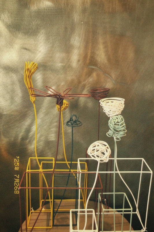 Sculpture, fleurs