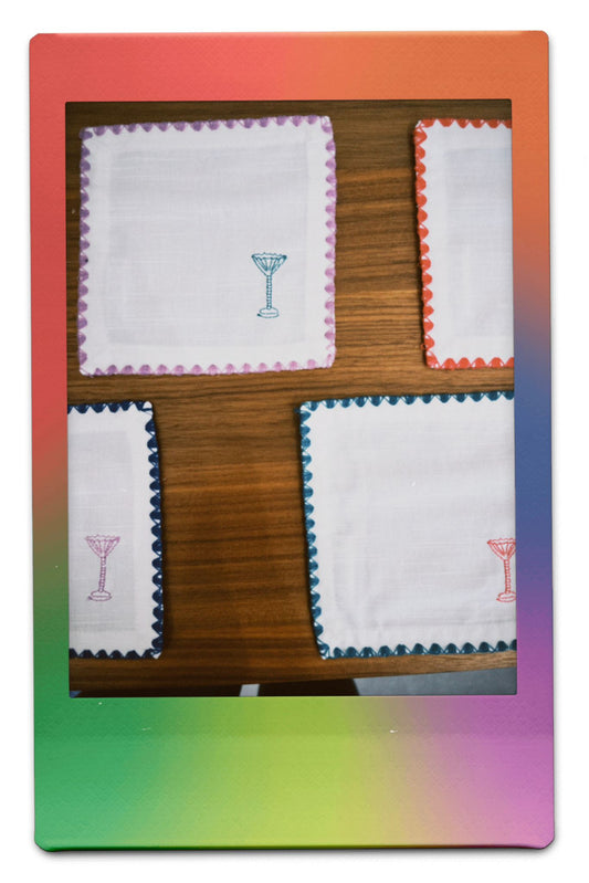 &Klevering - Serviettes à cocktail zigzag