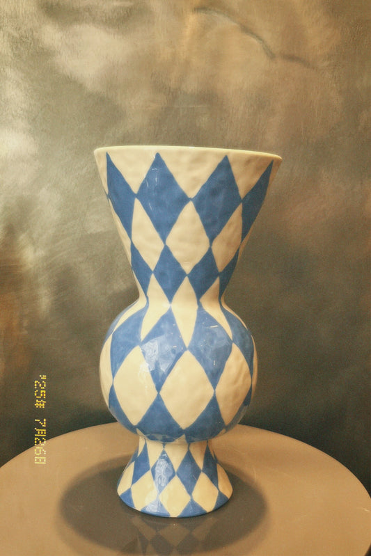 &Klevering - Vase rhombique bleu